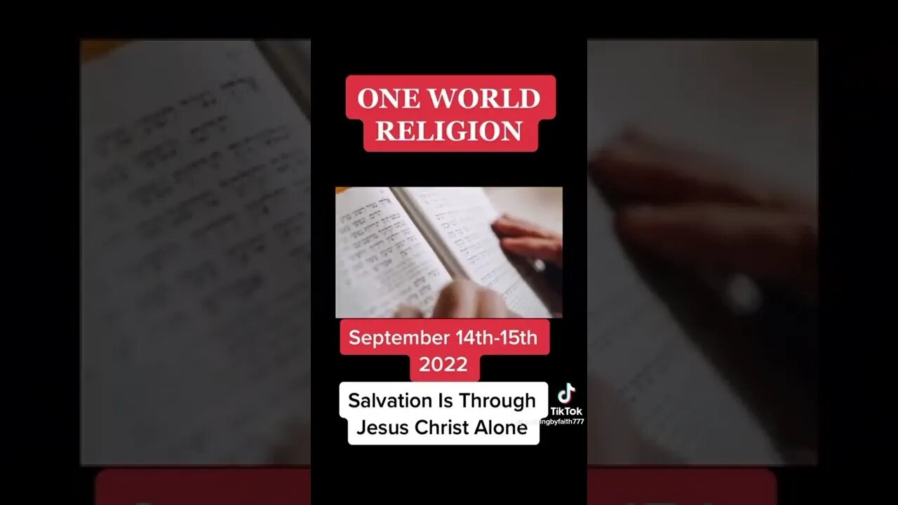 One World Religion... Its Coming