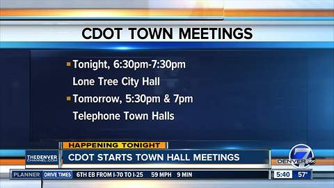 CDOT starts town hall meetings