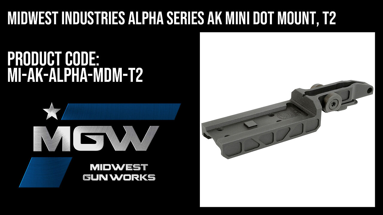 Midwest Industries Alpha Series AK Mini Dot Mount, T2 - MI-AK-ALPHA-MDM-T2