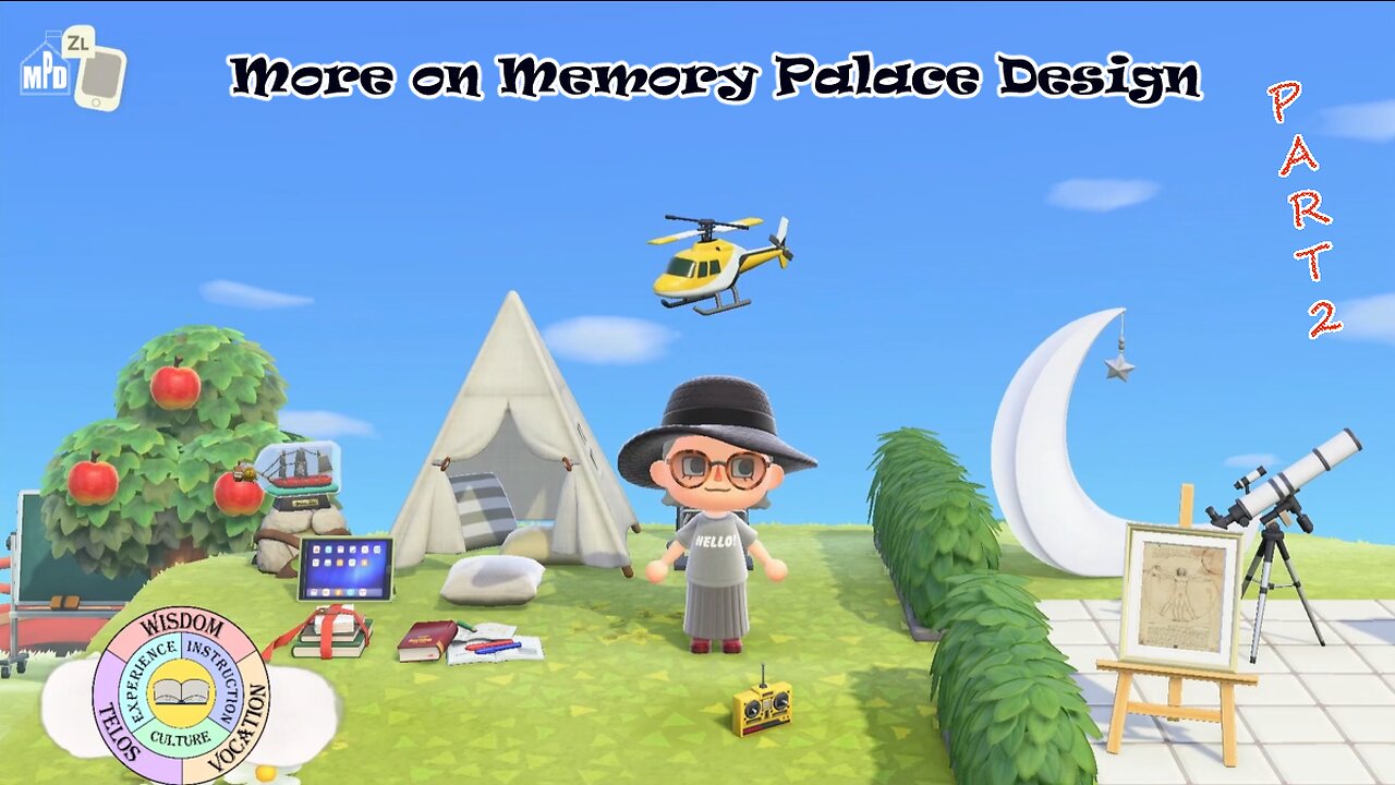 Video 2 PART 2: More on Building a Memory Palace #acnh - Themes: Education & Memory