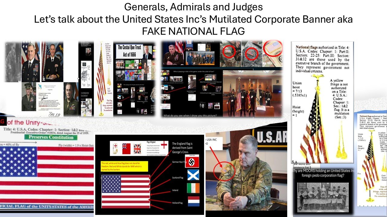 USA INC Generals, Admiral, Judges & VA/DOJ Attorneys let's talk TREASON, GITMO & FAKE FLAG