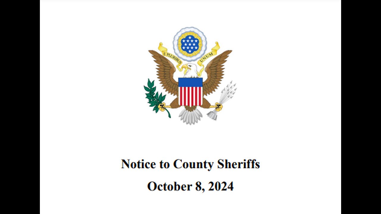 Land Law Notice to County Sheriff