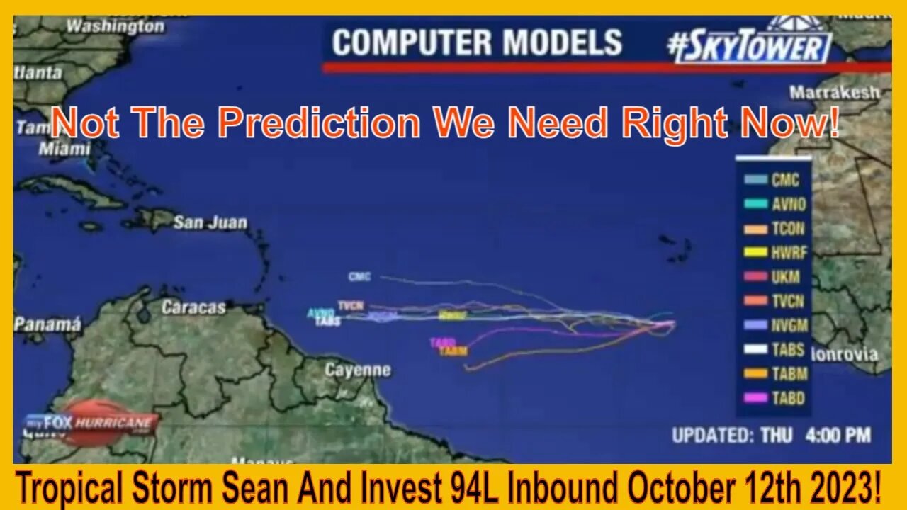 Tropical Storm Sean And Invest 94L Inbound October 12th 2023!