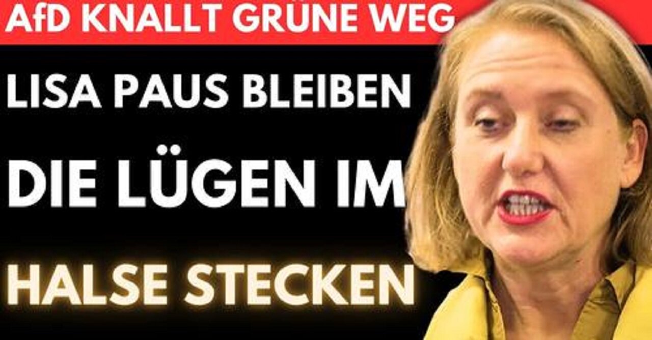 AfD zerstört Grüne LIVE 🚨 Da ist Grüne LISA PAUS auf einmal doch nicht mehr so AUFMÜPFIG!