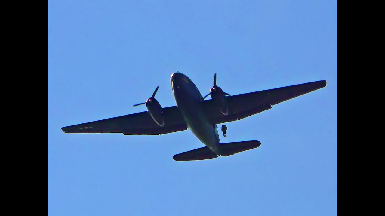 C-47 "Tinkerbell" drops paratroopers