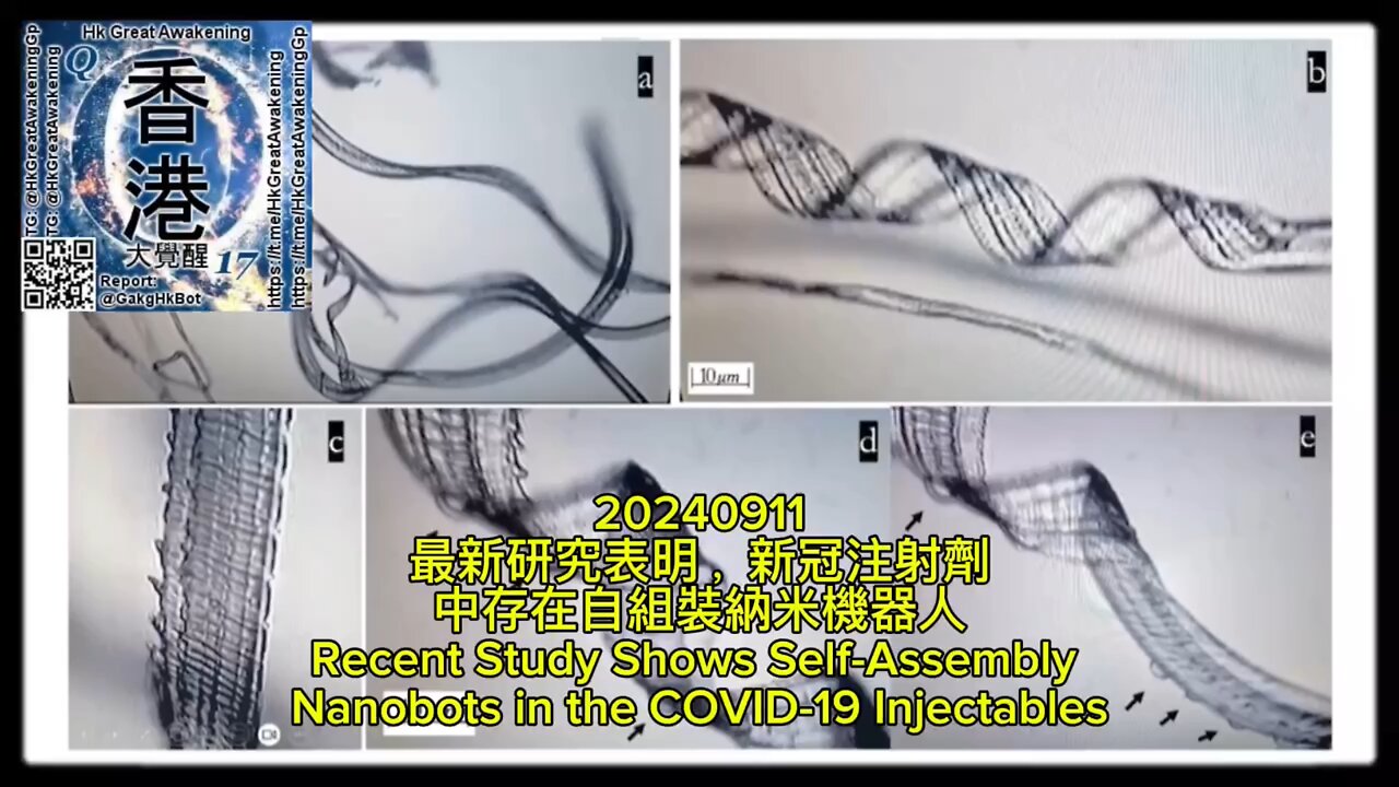 最新研究表明, 新冠注射劑中存在自組裝納米機器人 Recent Study Shows Self-Assembly Nanobots in the COVID-19 Injectables