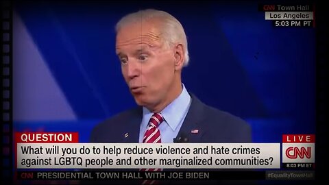 Joe Biden - "a person can be married in the morning and thrown out of a restaurant for being gay..."