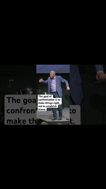 The goal of confrontation is to make things right, not to establish blame. - #shorts #jesus #sermon