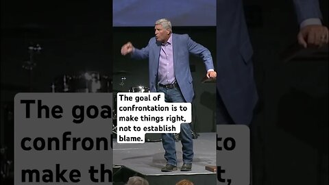 The goal of confrontation is to make things right, not to establish blame. - #shorts #jesus #sermon