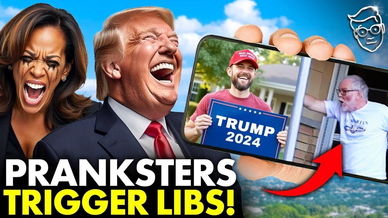 Hysterical PRANK: Swapping Libs Kamala Yard Signs With Trump Signs! Libs SCREAM in Panic Attack!