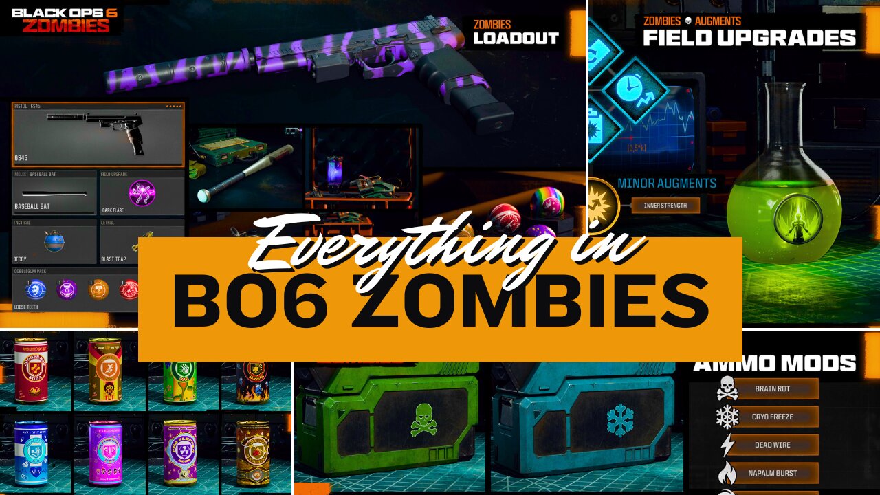 BLACK OPS 6 ZOMBIES: ALL AUGMENTS (PERKS, AMMO MODS, FIELD UPGRADE)