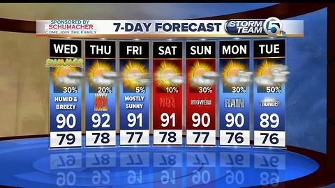 Wednesday midmorning forecast