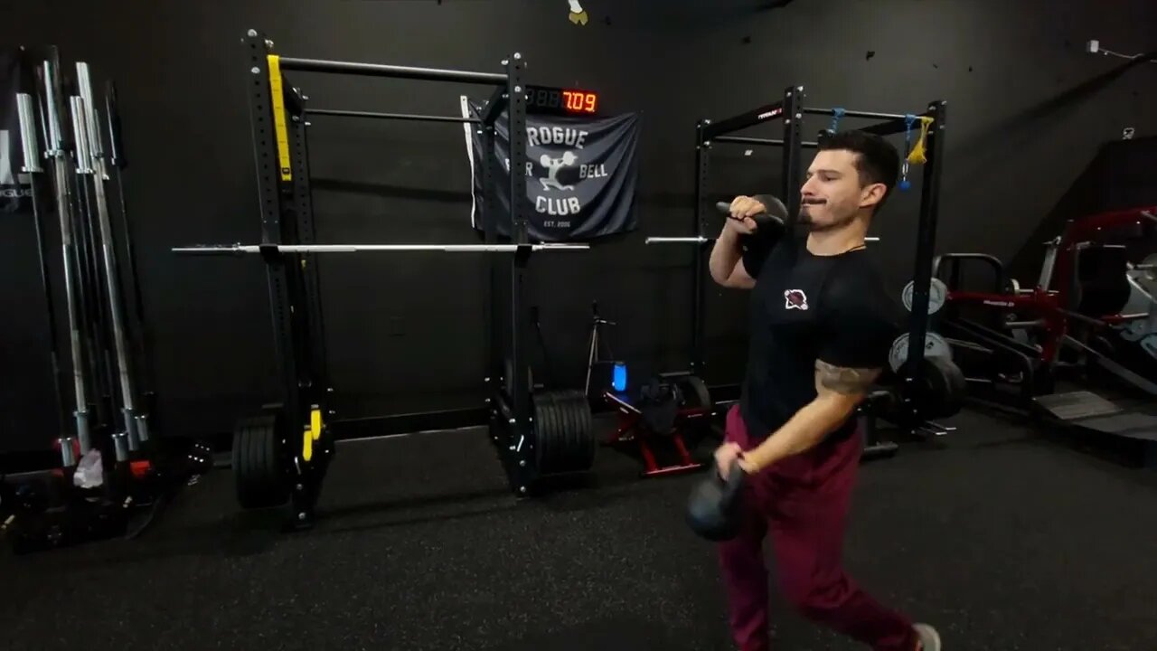 Kettlebell Walking Uppercut Cleans