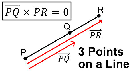 Determining if 3 Points Lie on the Same Line Using the Cross Product