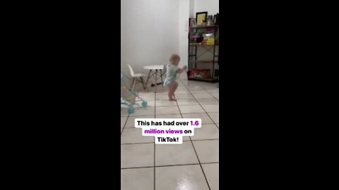Dancing baby loses it when favorite song is played