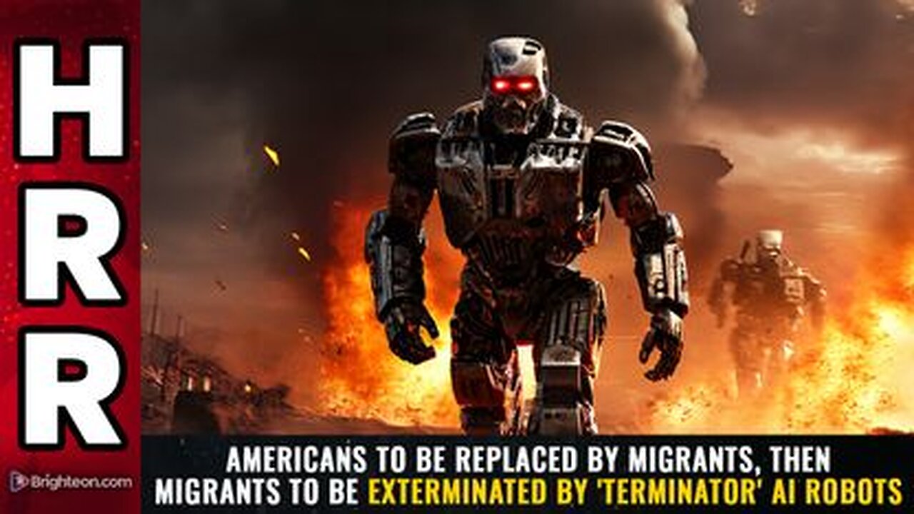 Americans to be replaced by Illegals, then Illegals to be EXTERMINATED by 'Terminator' AI Robots