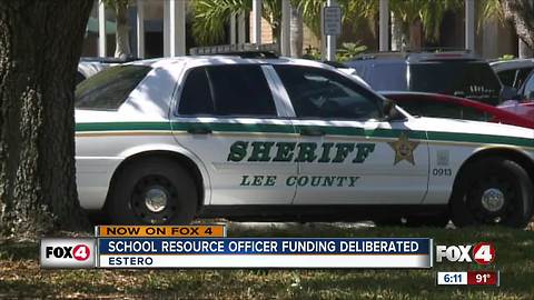 Estero leaders frustrated over issue of funding for school officers