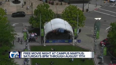 Free summer movies at Campus Martius