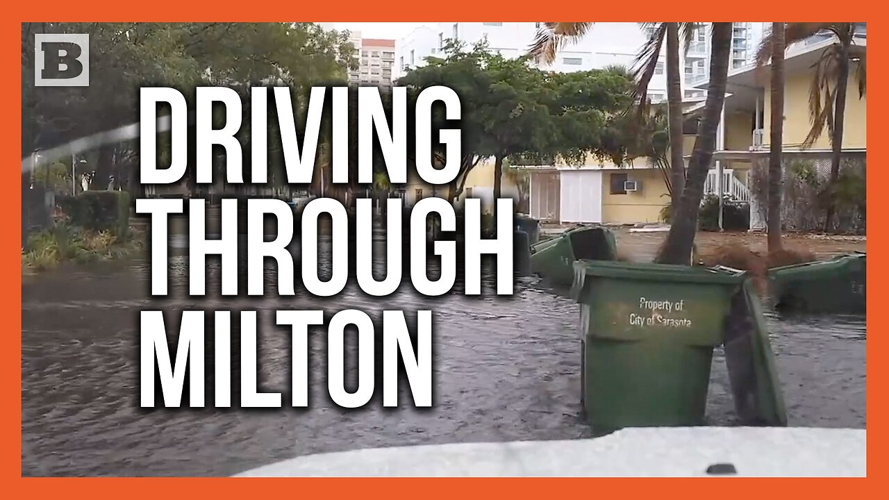 Driver Captures Footage of Hurricane Milton Flooding in Sarasota, FL