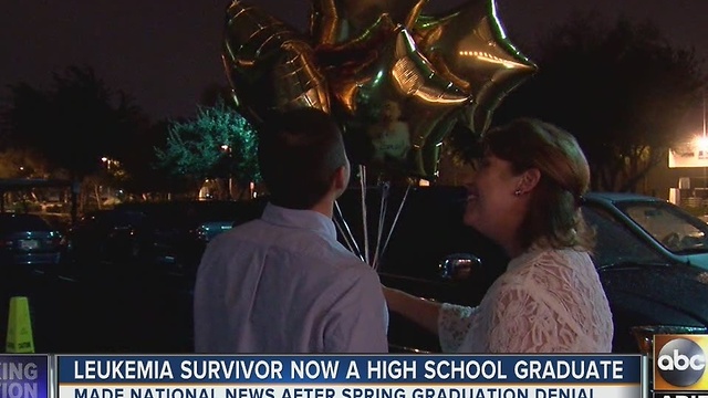 Leukemia survivor denied chance to graduate, but heâs given a special second chance
