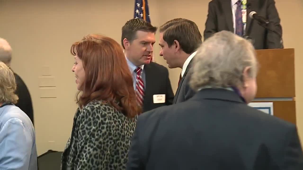 Gov. DeSantis cuts the ribbon at the opening of a Fort Myers veterans mental health clinic in Fort Myers