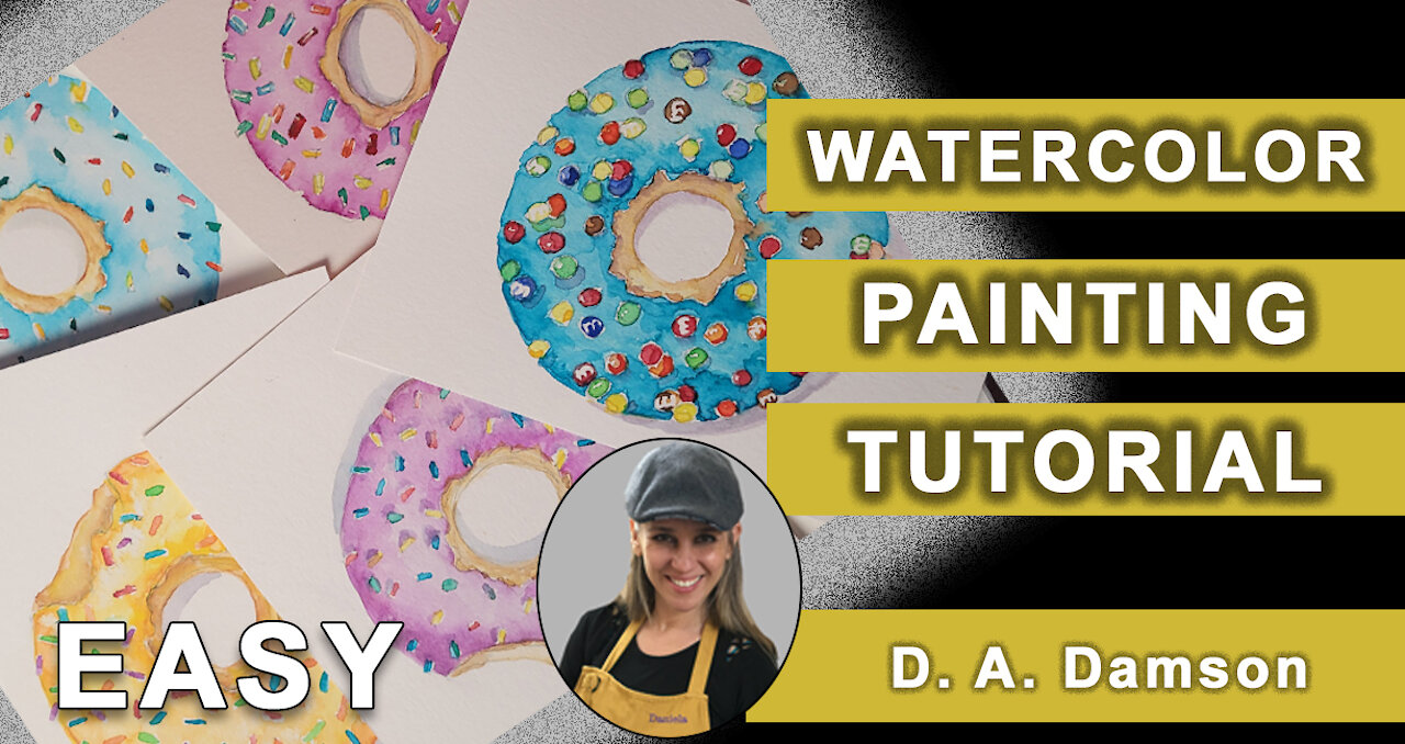 Watercolor Painting for Beginners easy - Using Masking fluid