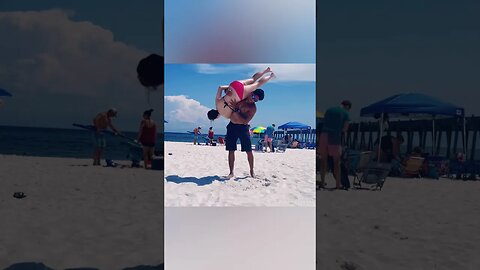 Angel on The Beach 🏖️💃#swingdance #countrydance #coupledance #partnerdancing #acrodance #dancing