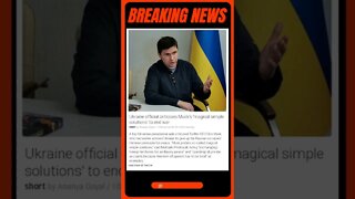 Current News | Ukraine Slams Elon Musk's 'Magical' Solutions to End War! | #shorts #news