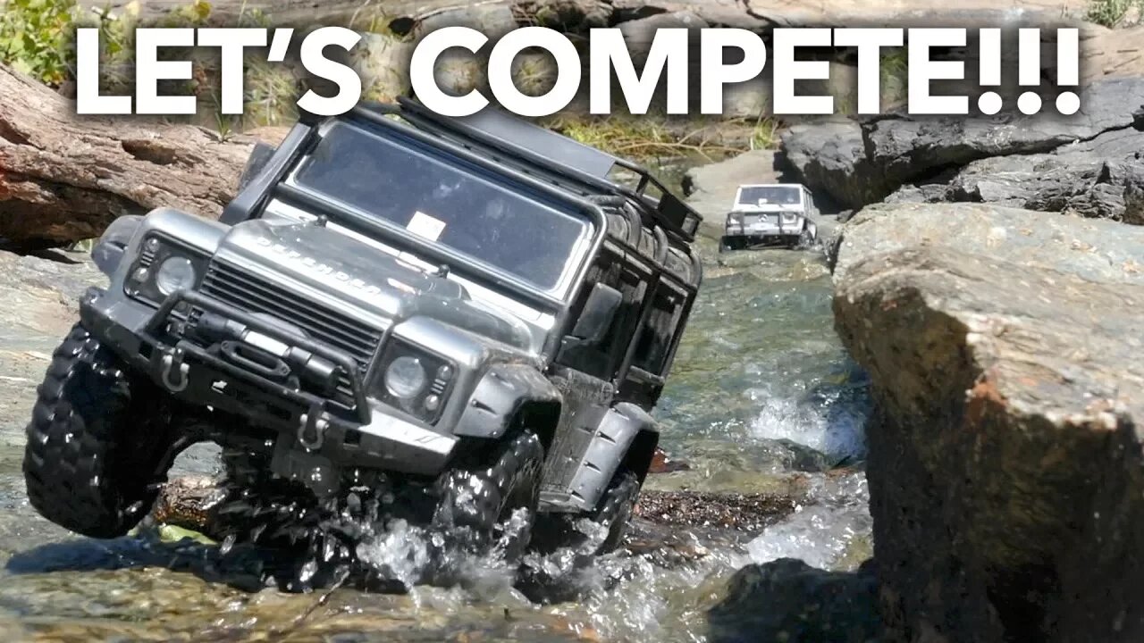 RC Trail Trucks Friendly Competition While Camping