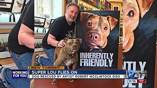 Famous Baltimore painter loses rescue dog who he says saved him