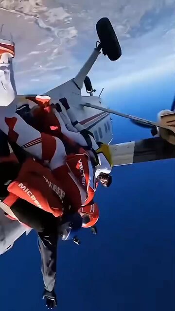 Participating in sky diving necessitates a strong-hearted person,