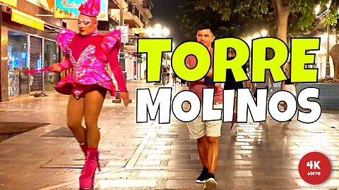 Torremolinos Night Walk After Midnight [4K 60FPS] Spain Walking Tour | Costa Del Sol Coastal Town