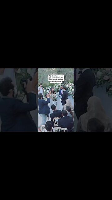 Bride has wardrobe malfunction in the middle of wedding ceremony!!! 😱 #shorts