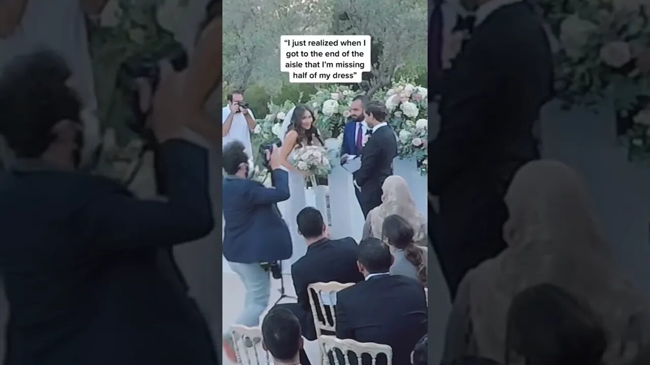 Bride has wardrobe malfunction in the middle of wedding ceremony!!! 😱 #shorts