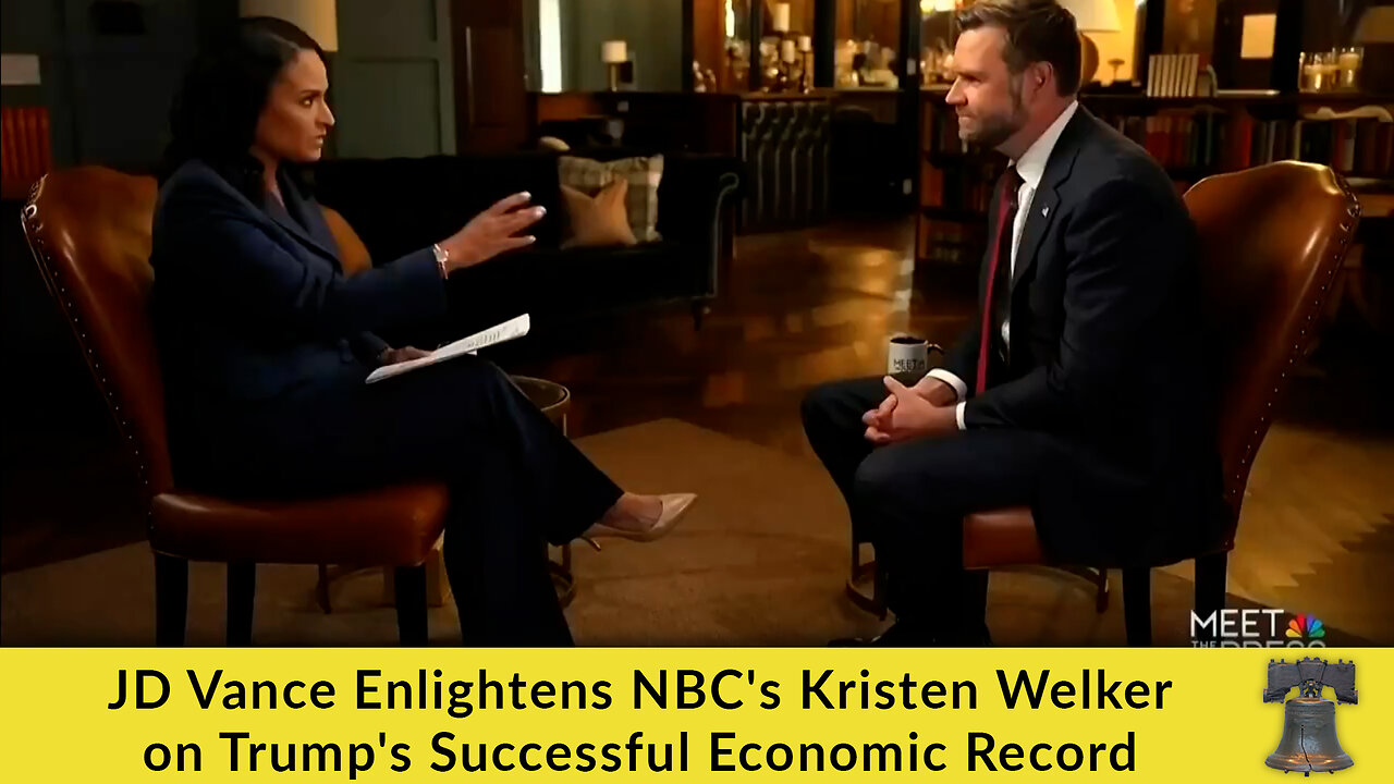 JD Vance Enlightens NBC's Kristen Welker on Trump's Successful Economic Record