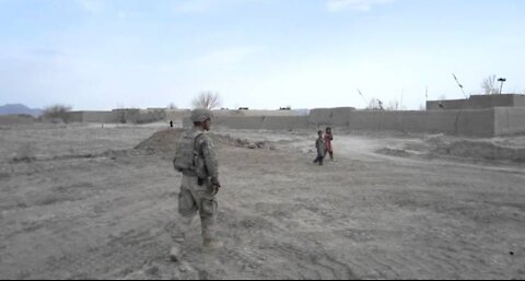 U.S Soldier Scaring Afghani Kids
