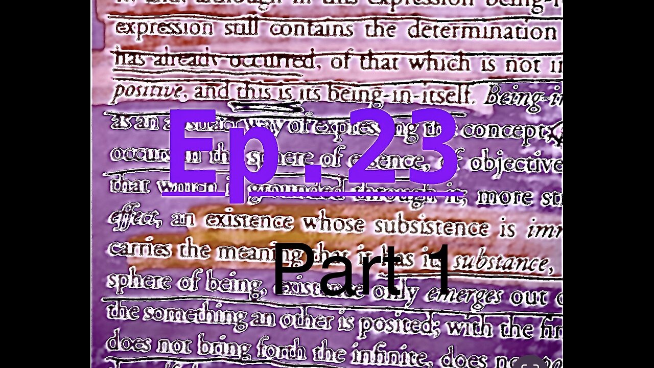 Ep.23, More on Being-For-Other & Being-In-Itself, Part 1 (rough ver.)