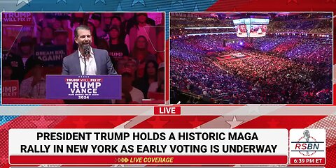 FULL SPEECH: Donald Trump Jr. Delivers Remarks at Madison Square Garden in New York City- 10/27/24