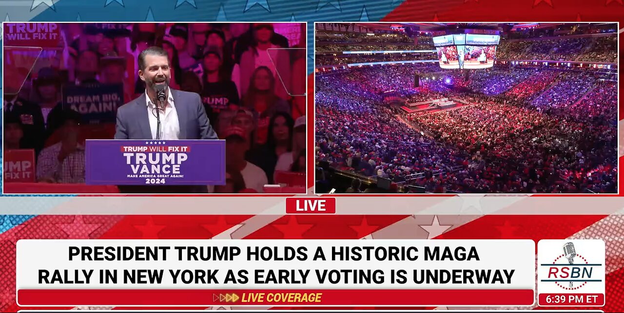 FULL SPEECH: Donald Trump Jr. Delivers Remarks at Madison Square Garden in New York City- 10/27/24