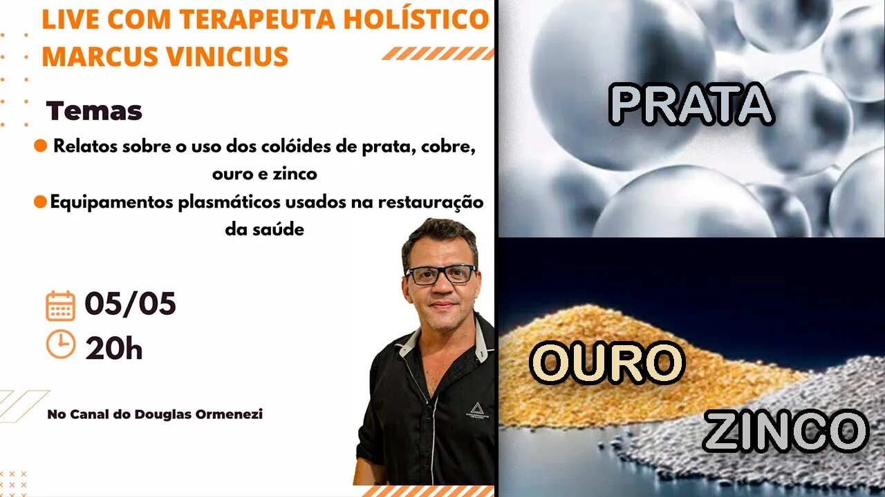 Live com Marcus Vinicios. Relatos sobre o uso de coloides.