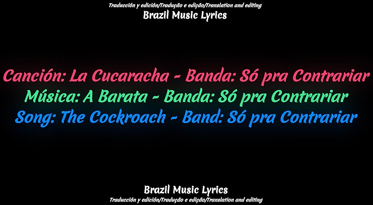 Brazilian Music: The Cockroach – Band: Só pra Contrariar