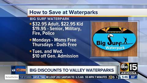 Big discounts at Valley waterparks