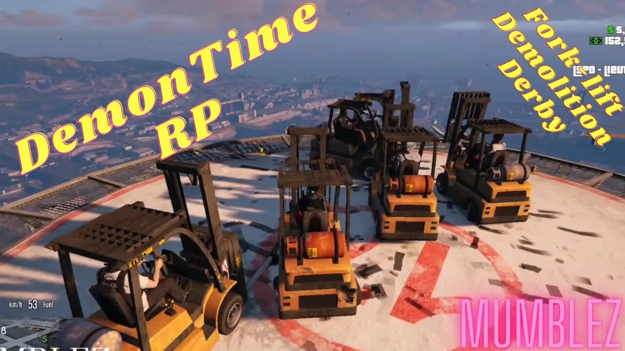 Forklift Demolition Derby |GTARP| DemonTime RP #gta5 #funny