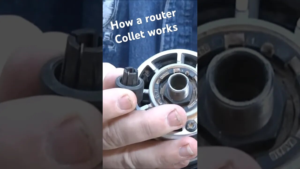 How a router bit is held in the router. #routerbits #router #woodcarving #freehand #handcarved