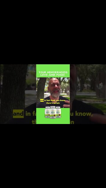 Your Hemorrhoids Love Junk Food!