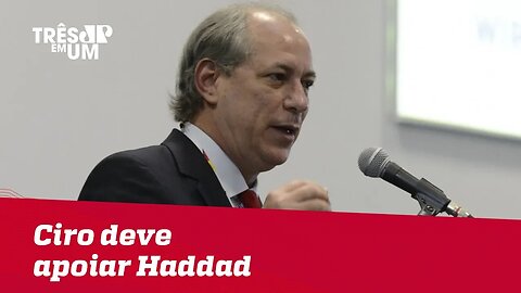 Voltando da Europa, Ciro deve apoiar Haddad