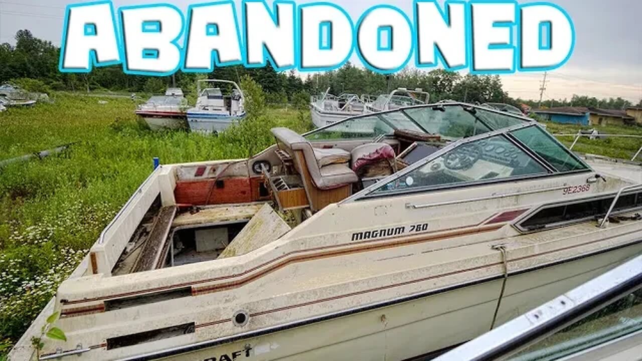 Exploring an Abandoned Luxury Boat Graveyard (MILLIONS OF DOLLARS WORTH OF BOATS!!)