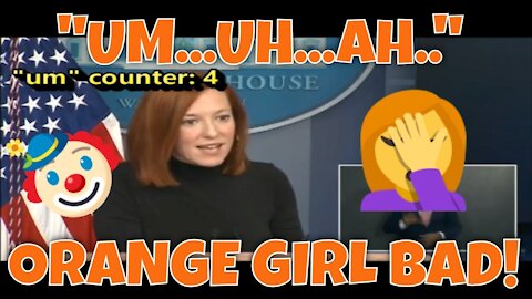 ORANGE GIRL BAD: Raggedy Ann Doll 🤡🎪 Jen Psaki Struggles with Pro Life Question (UM COUNTER rolls)