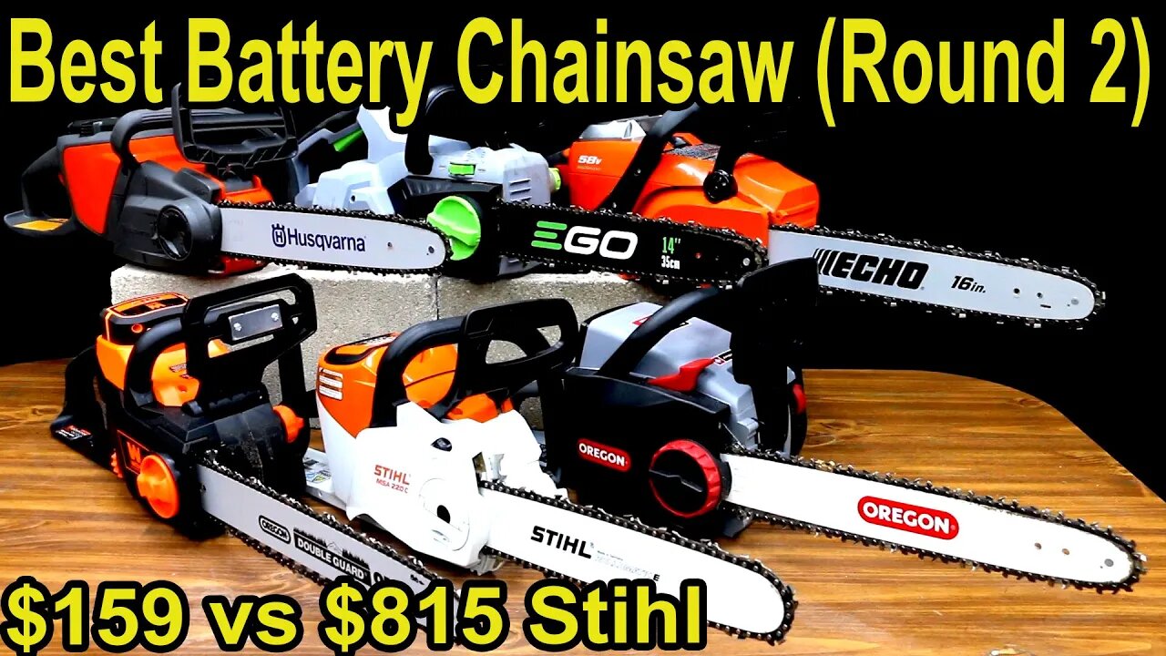 Best Battery Powered Chainsaw Brand (ROUND 2)? Stihl, Husqvarna, Echo, Oregon, DeWalt