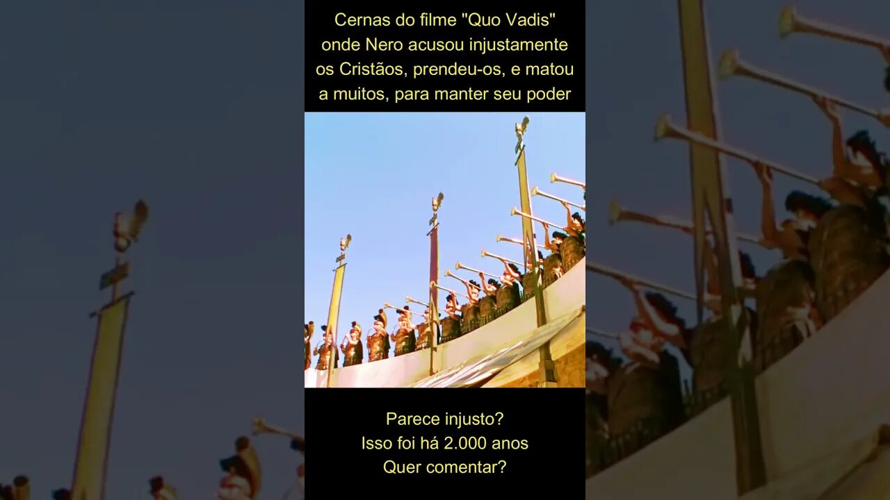 "Quo Vadis" cenas em que os cristãos são massacrados #shorts